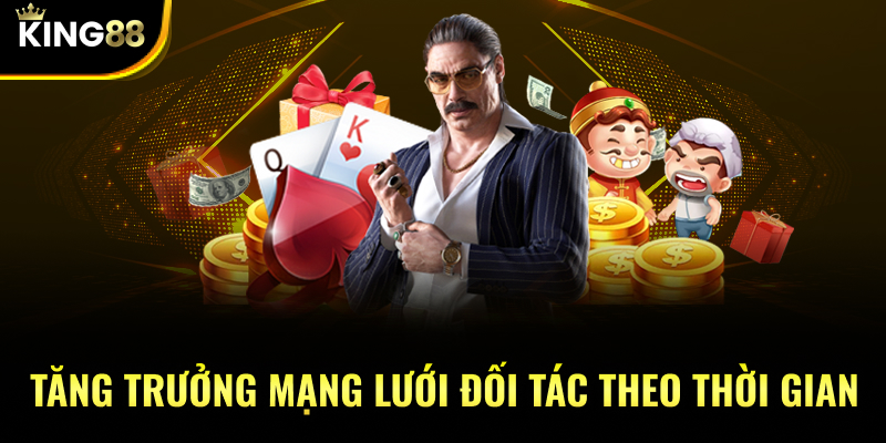 Tăng trưởng mạng lưới đối tác theo thời gian